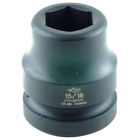 K-Tool International 1" Drive Impact Socket black oxide, Standard, 6 pt., 1"Dr, 15/16 KTI-35130